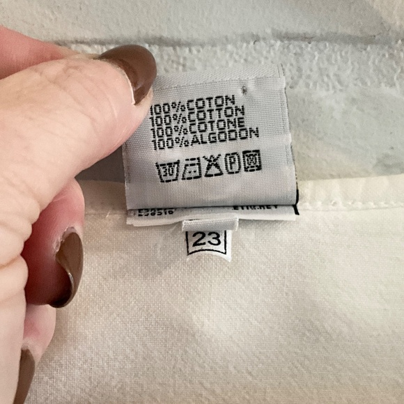 Vintage La Cotonnière Button down Blouse Ruffled Off White Cottagecore Sz XL - Picture 9 of 14